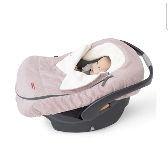 Lot Of 2 Infant Car Seat Covers - Pink & Black By SkipHop & JJ Cole Winter Baby - Picture 4 of 10